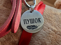Нержавеющая сталь Адресник Пушок